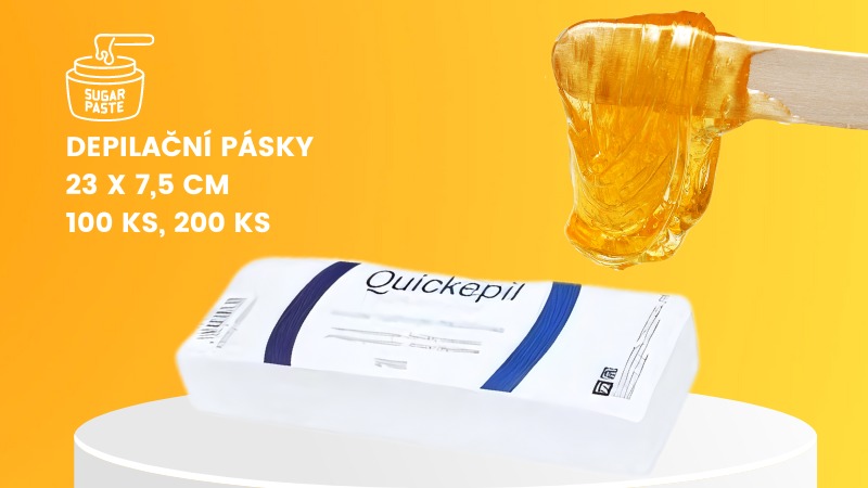 Balíček 100 ks pásky na depilaci cukrovou pastou. Profesionální balení.